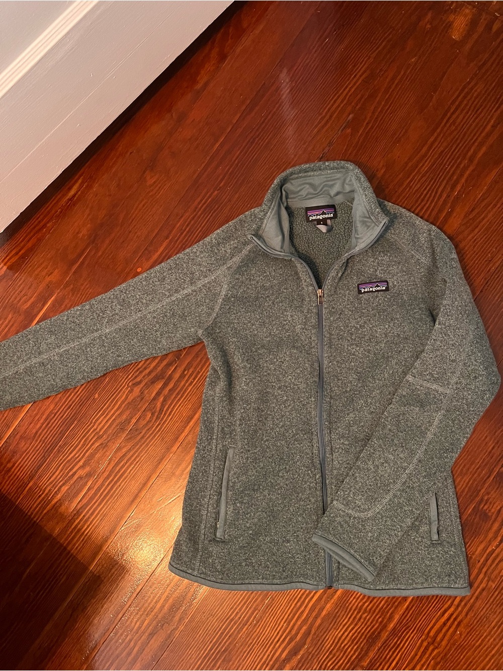 Patagonia Women's Heather Gray Full-Zip Fleece Jacket